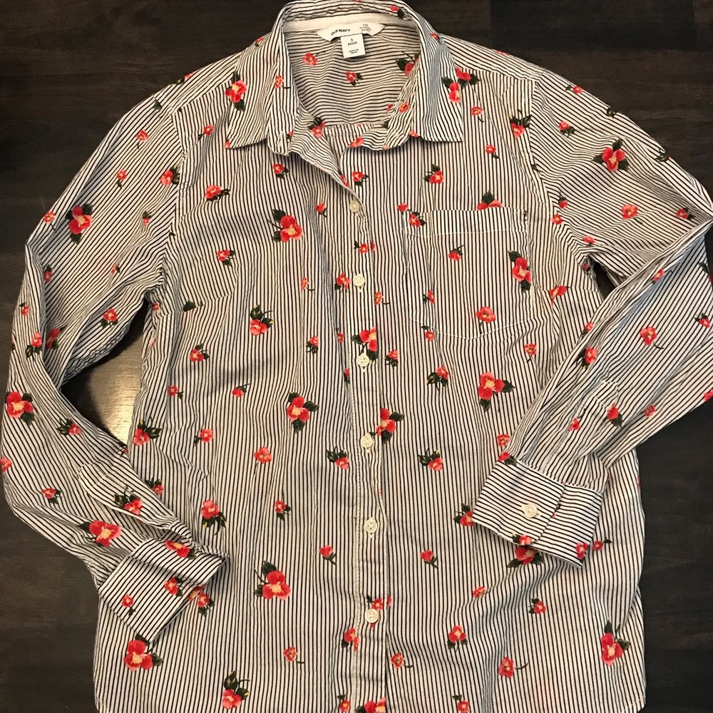 Floral button up blouse